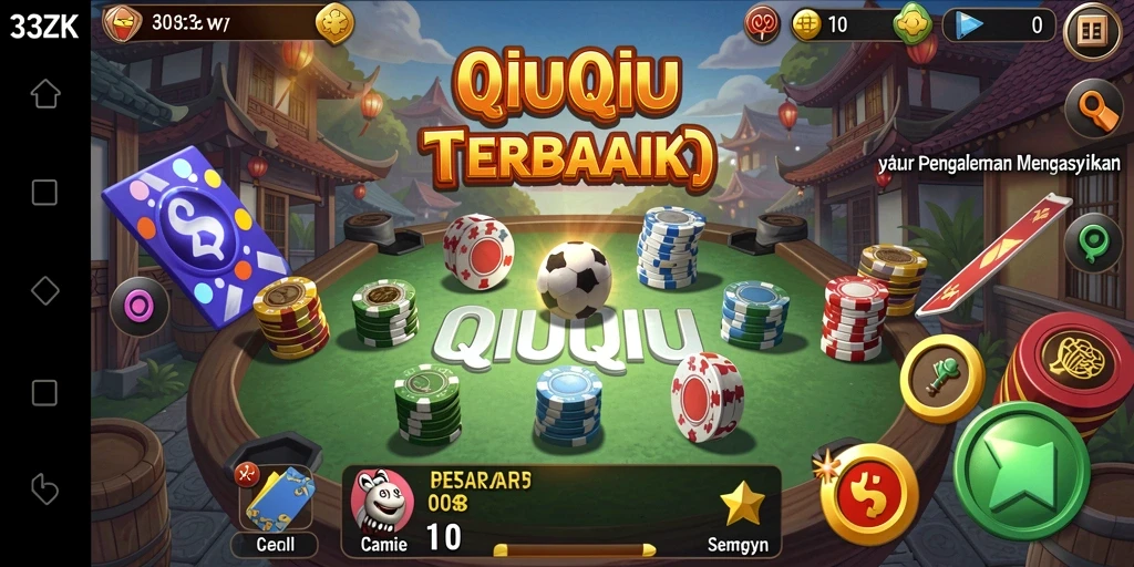 Screenshot gameplay 33ZK dengan aksi seru QiuQiu.