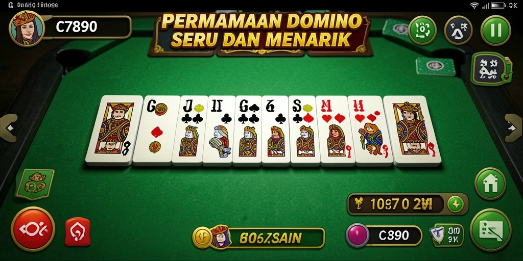 Screenshot C7890 menampilkan keseruan bermain Domino dengan teman.