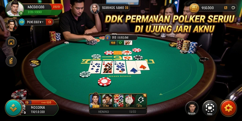 Gameplay DKK yang menegangkan dengan taruhan poker.