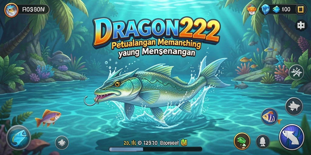 Screenshot gameplay <strong>DRAGON222</strong> menampilkan aksi seru saat memancing ikan.