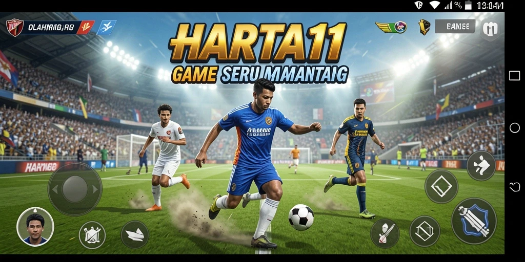 Screenshot gameplay HARTA11 menampilkan aksi seru dalam pertandingan olahraga.