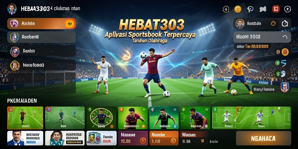 Tampilan antarmuka HEBAT303 dengan berbagai pilihan taruhan olahraga.