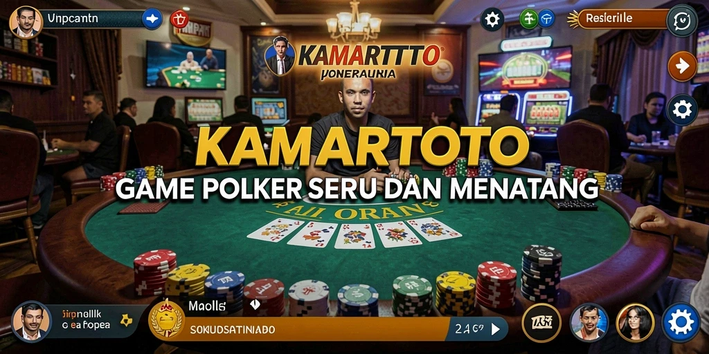 Tampilan seru gameplay Poker di KAMARTOTO