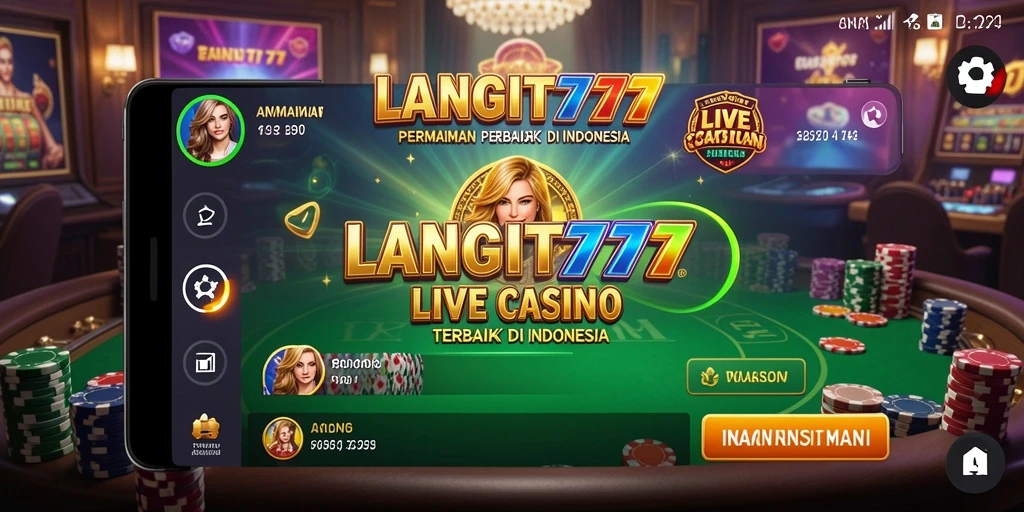 Tampilan menarik dari gameplay Live Casino LANGIT777 yang mendebarkan.