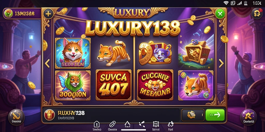 Tampilan mendebarkan dari gameplay Slot di LUXURY138.