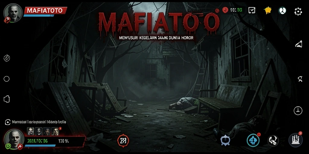 Screenshot utama MAFIATOTO menampilkan karakter dalam situasi menegangkan.