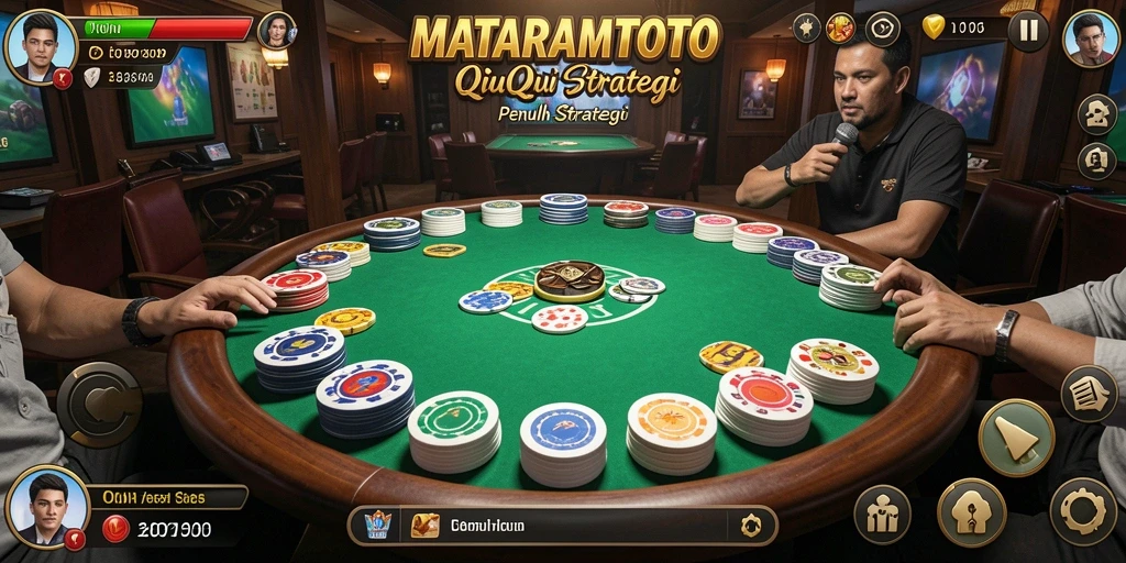 Screenshot gameplay menunjukkan intensitas permainan QiuQiu.