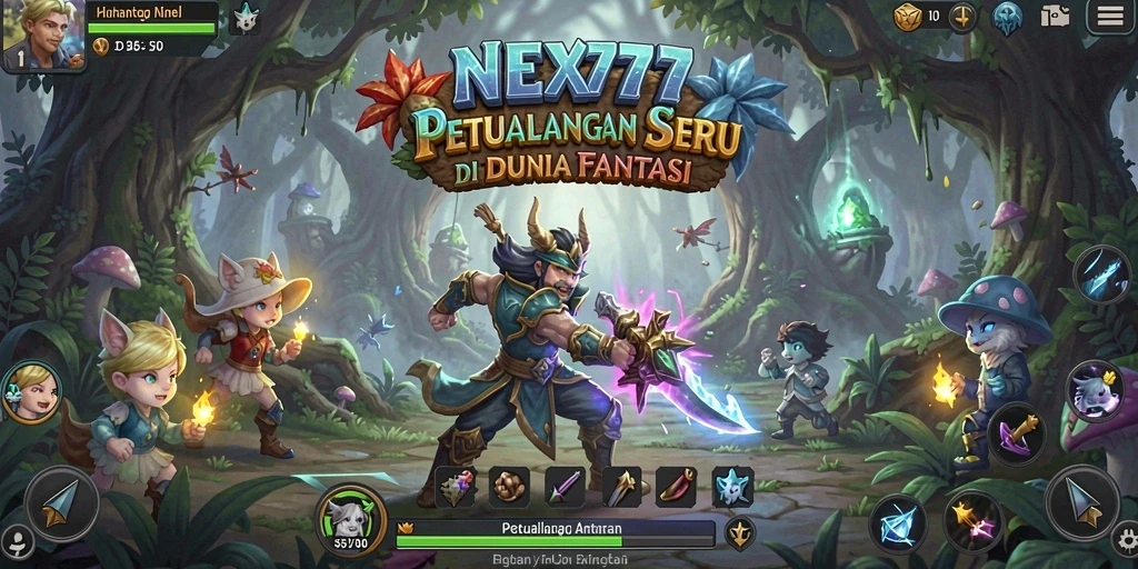 Tampilan gameplay NEX777 yang penuh aksi dan petualangan.