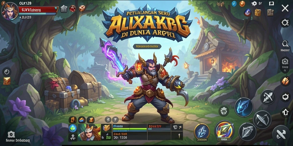 Tangkapan layar dari gameplay seru OLX128 dalam dunia ARPG.