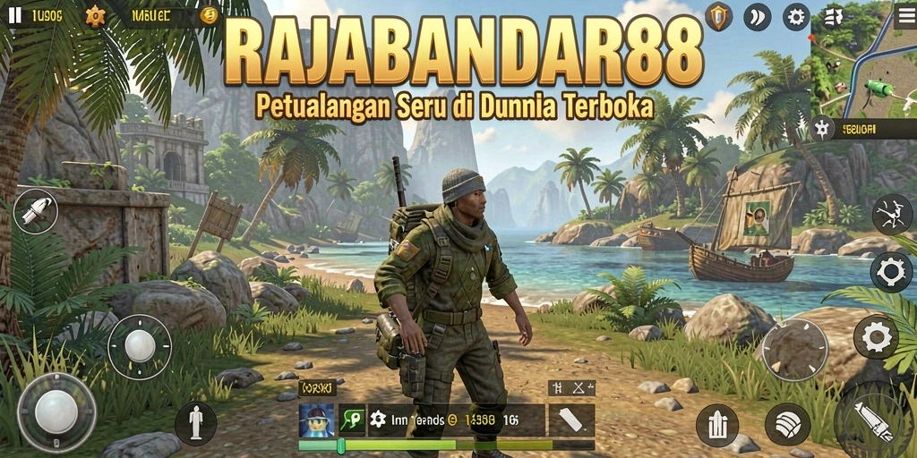Tampilan gameplay RAJABANDAR88 yang mendebarkan di dunia terbuka.