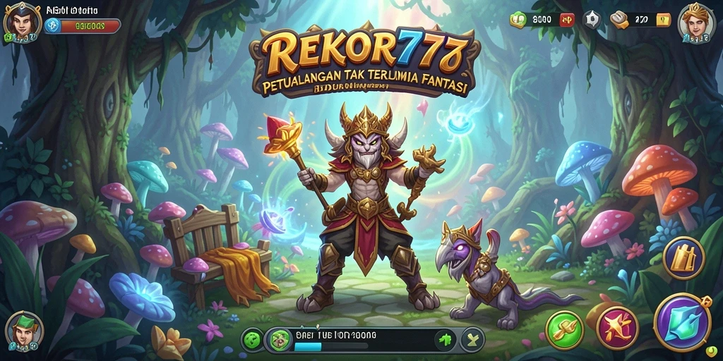 Tampilan gameplay seru dengan karakter yang berpetualang di dunia fantasi.