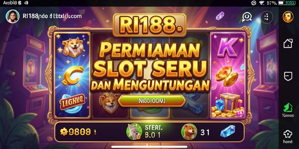 Tampilan gameplay slot RI188 yang menarik dan penuh warna.