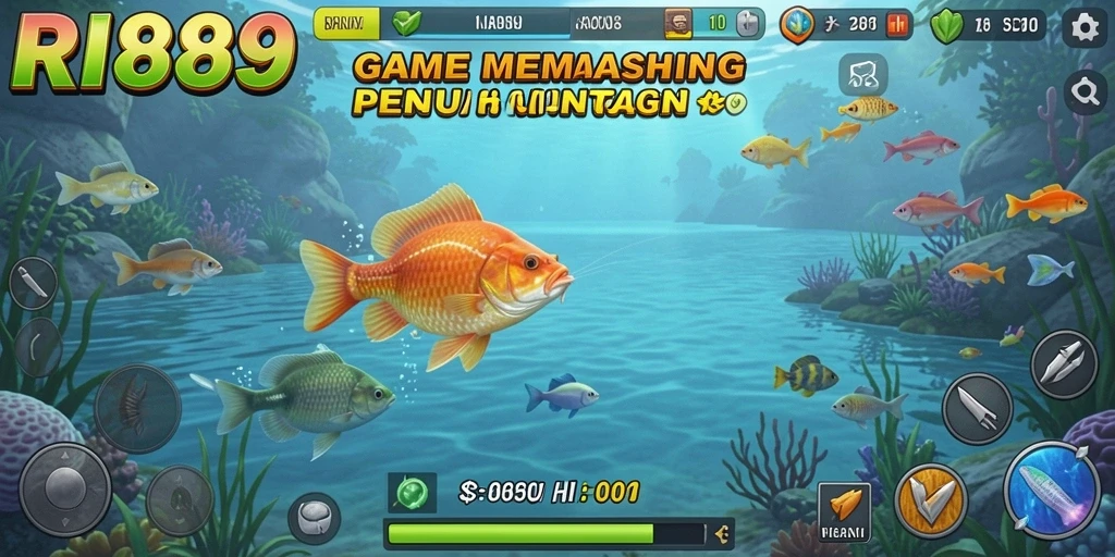 Tampilan menarik dari gameplay RI889 saat memancing.