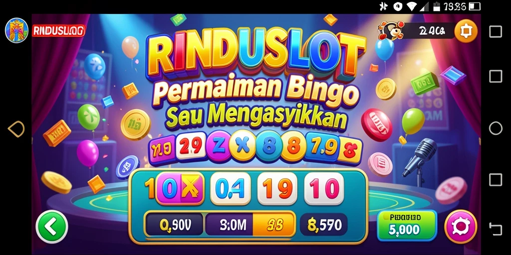 Tampilan gameplay seru dalam aplikasi Bingo RINDUSLOT.