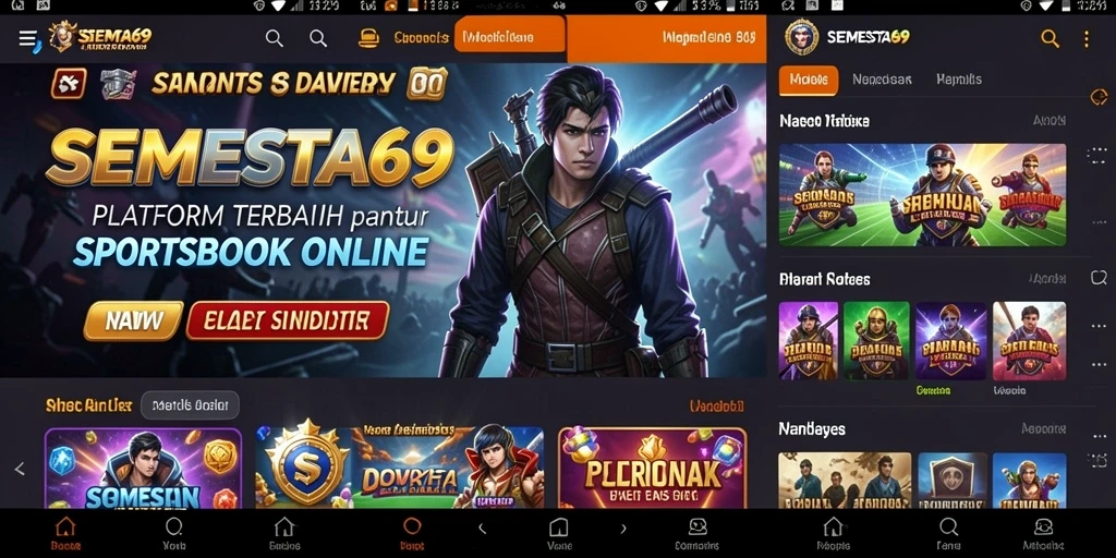 Tampilan gameplay Sportsbook yang menarik di SEMESTA69.