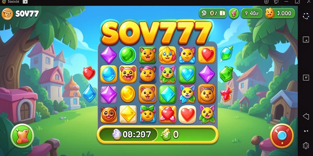 Gameplay seru SOV777 yang penuh tantangan Match-3.
