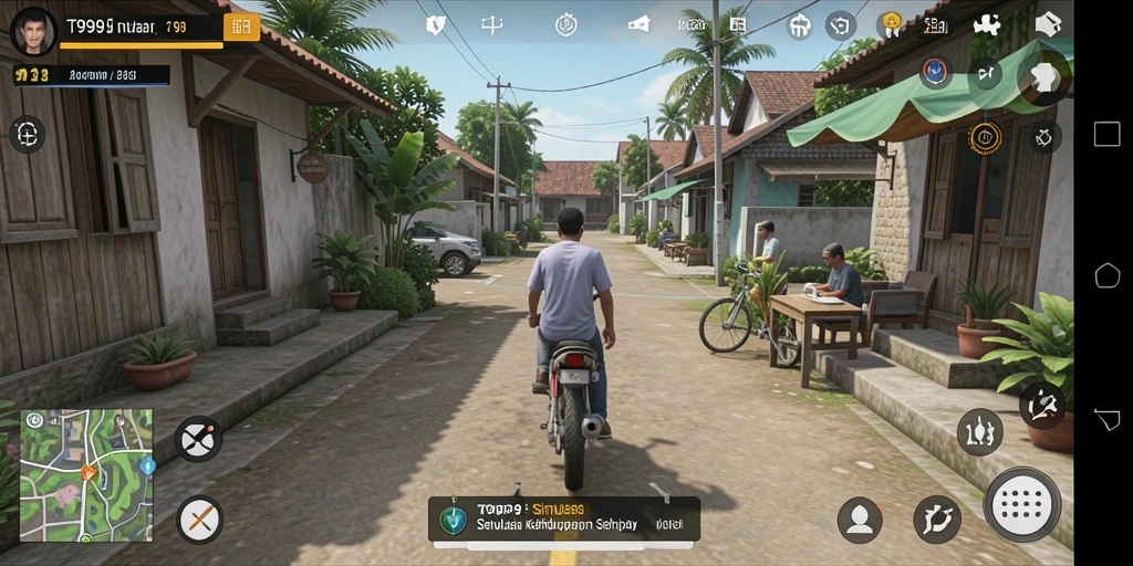 Tampilan gameplay T9999 yang mengasyikkan dengan interaksi nyata.