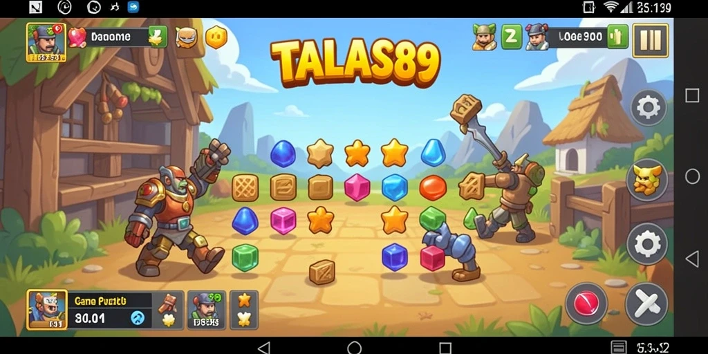 Screenshot gameplay TALAS89 menampilkan tantangan seru puzzle.