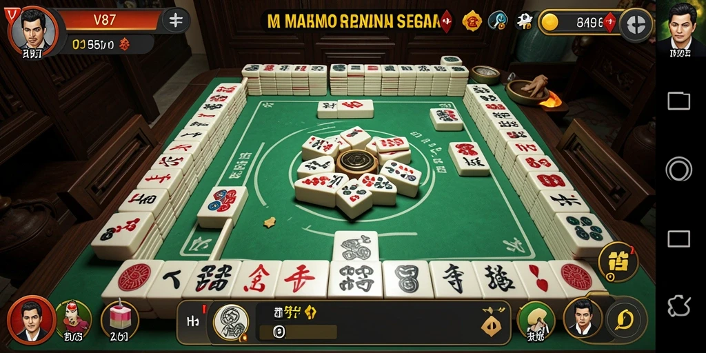 Tampilan gameplay Mahjong di V87 yang seru dan menantang.