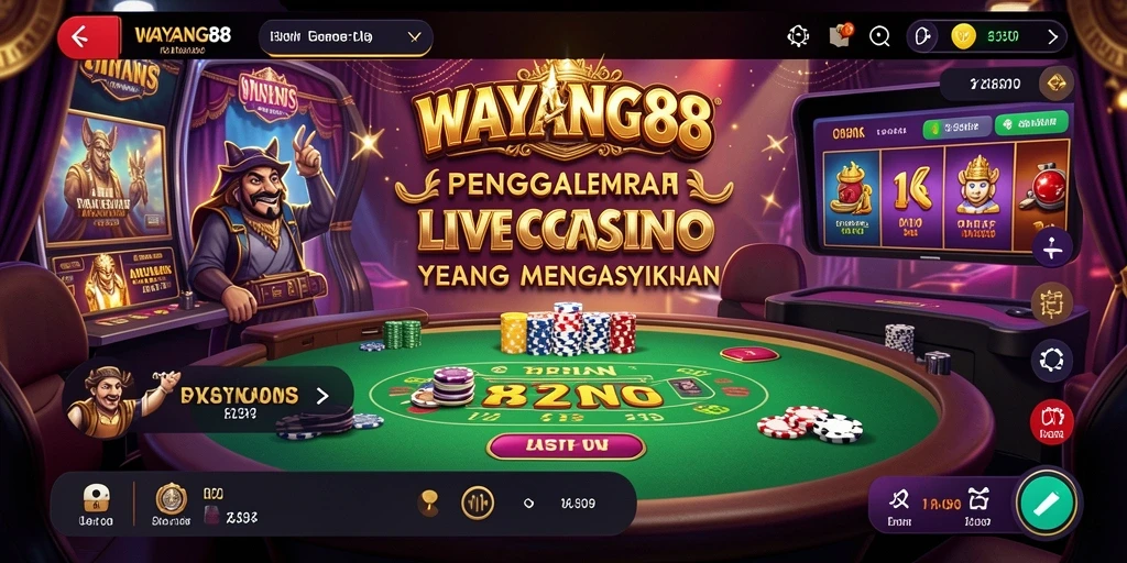 Tampilan permainan Live Casino yang menegangkan dan interaktif.